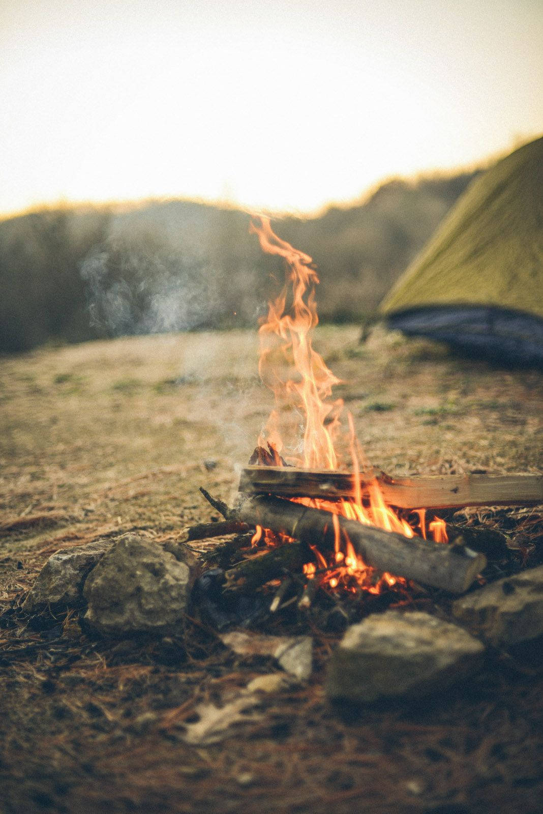 Fire Camping Background