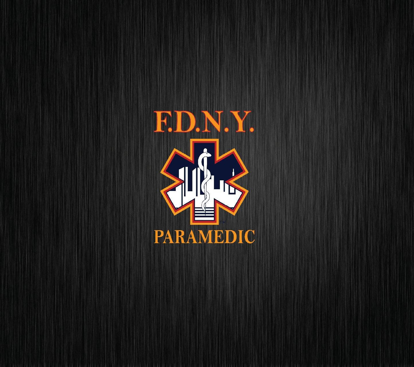 Fire Department New York Logo Paramedic Team Background