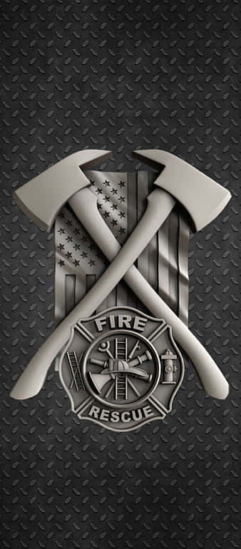 Fire Department Steel Logo Background