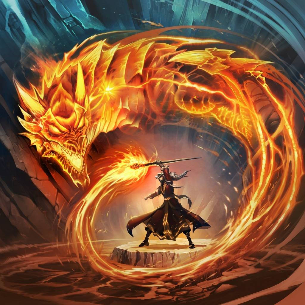 Fire Dragon Spirit Of Sorcerer Background