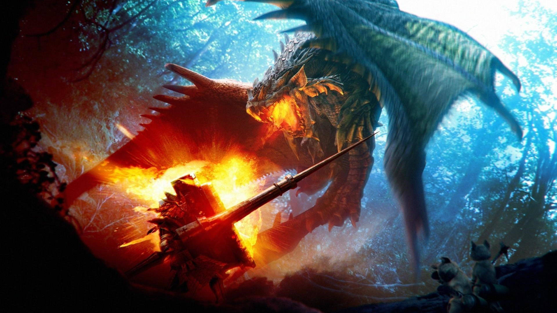 Fire Dragon Vs Knight Background