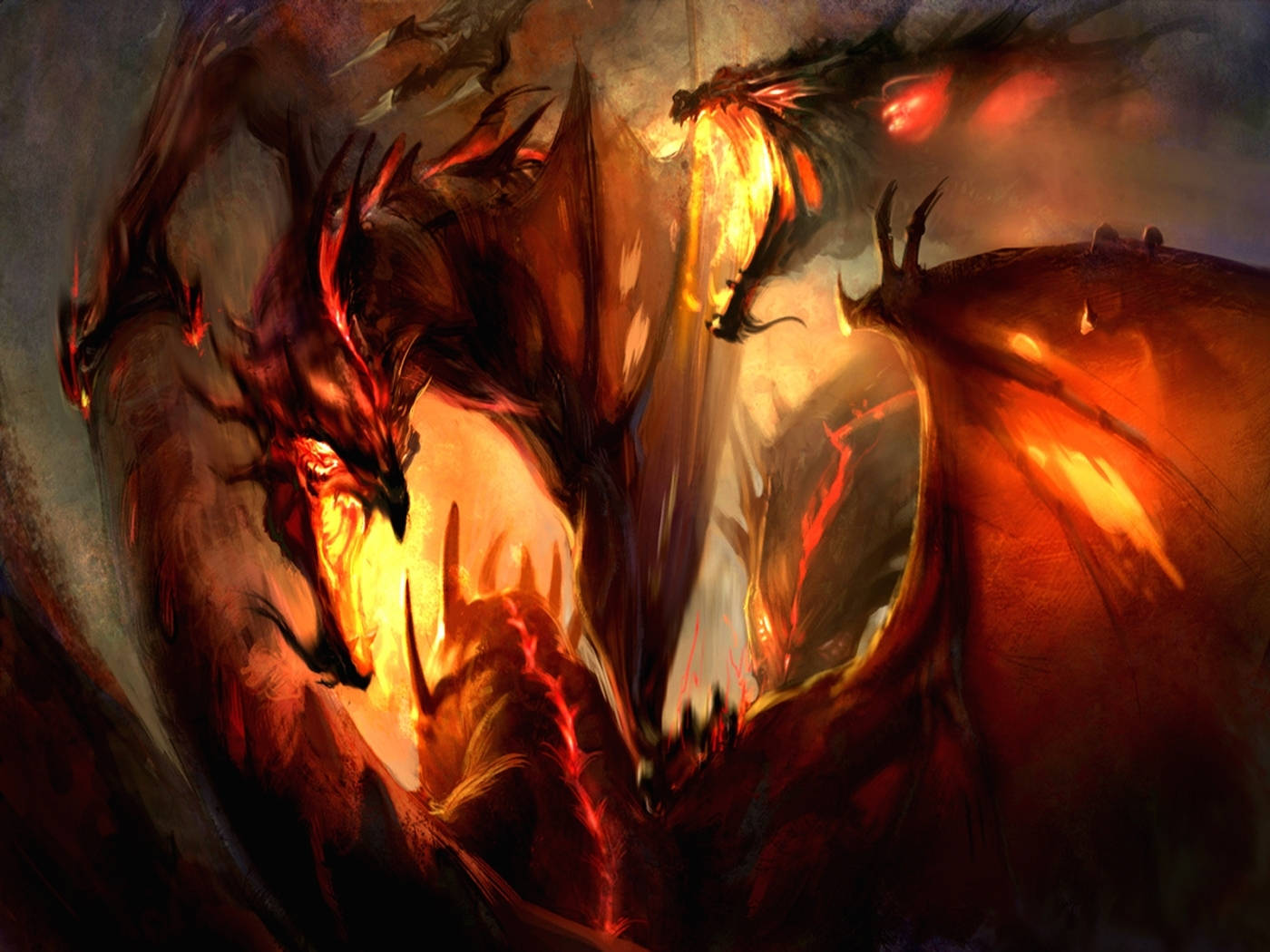 Fire Dragon With Sharp Horns
