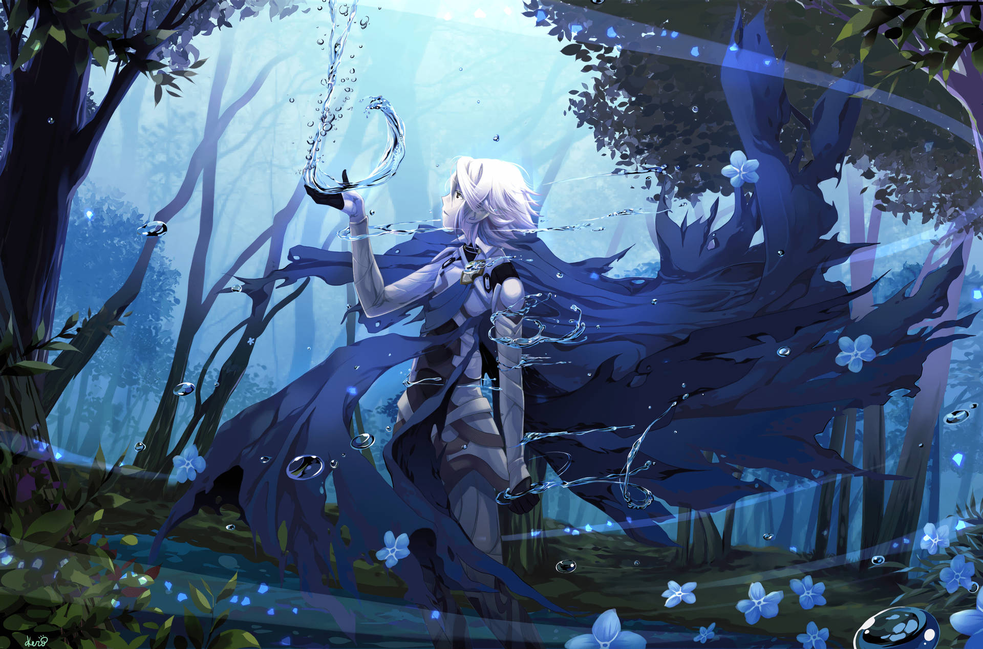 Fire Emblem Corrin At The Forest Background