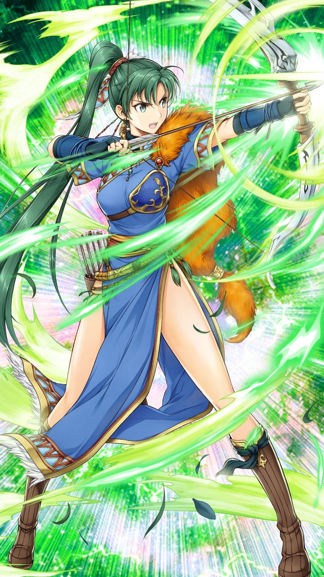 Fire Emblem Warriors Lyn With Bow And Arrow Background