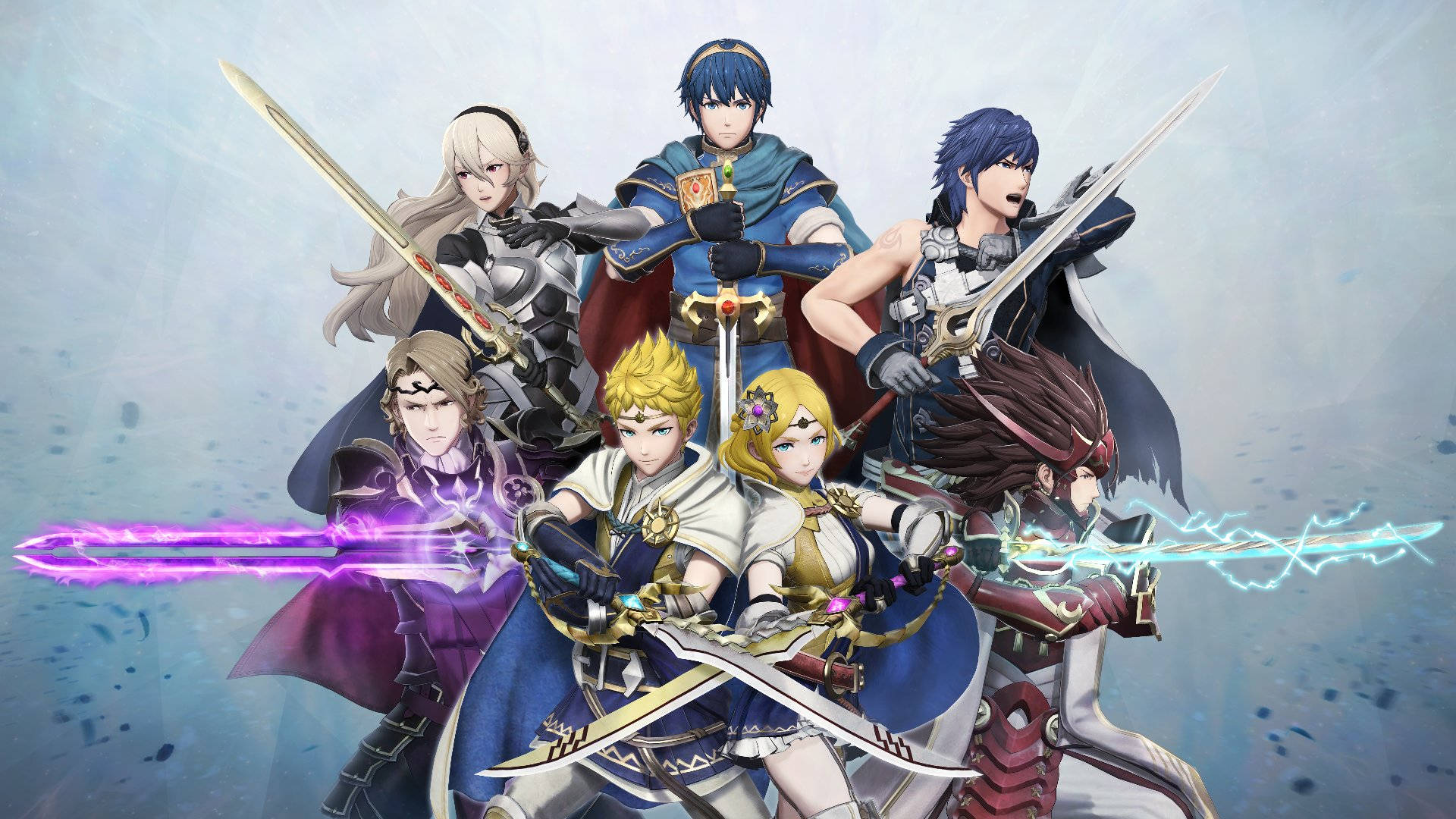 Fire Emblem Warriors Textless Characters Poster Background