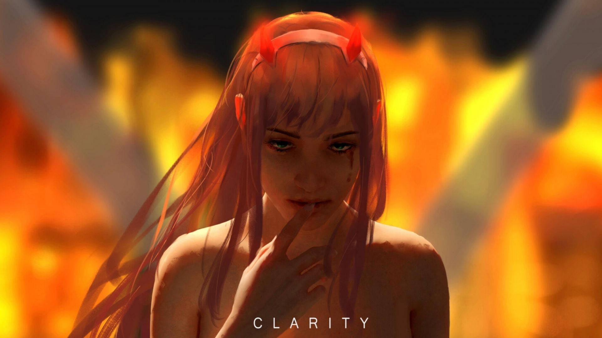 Fire Girl Clarity Background