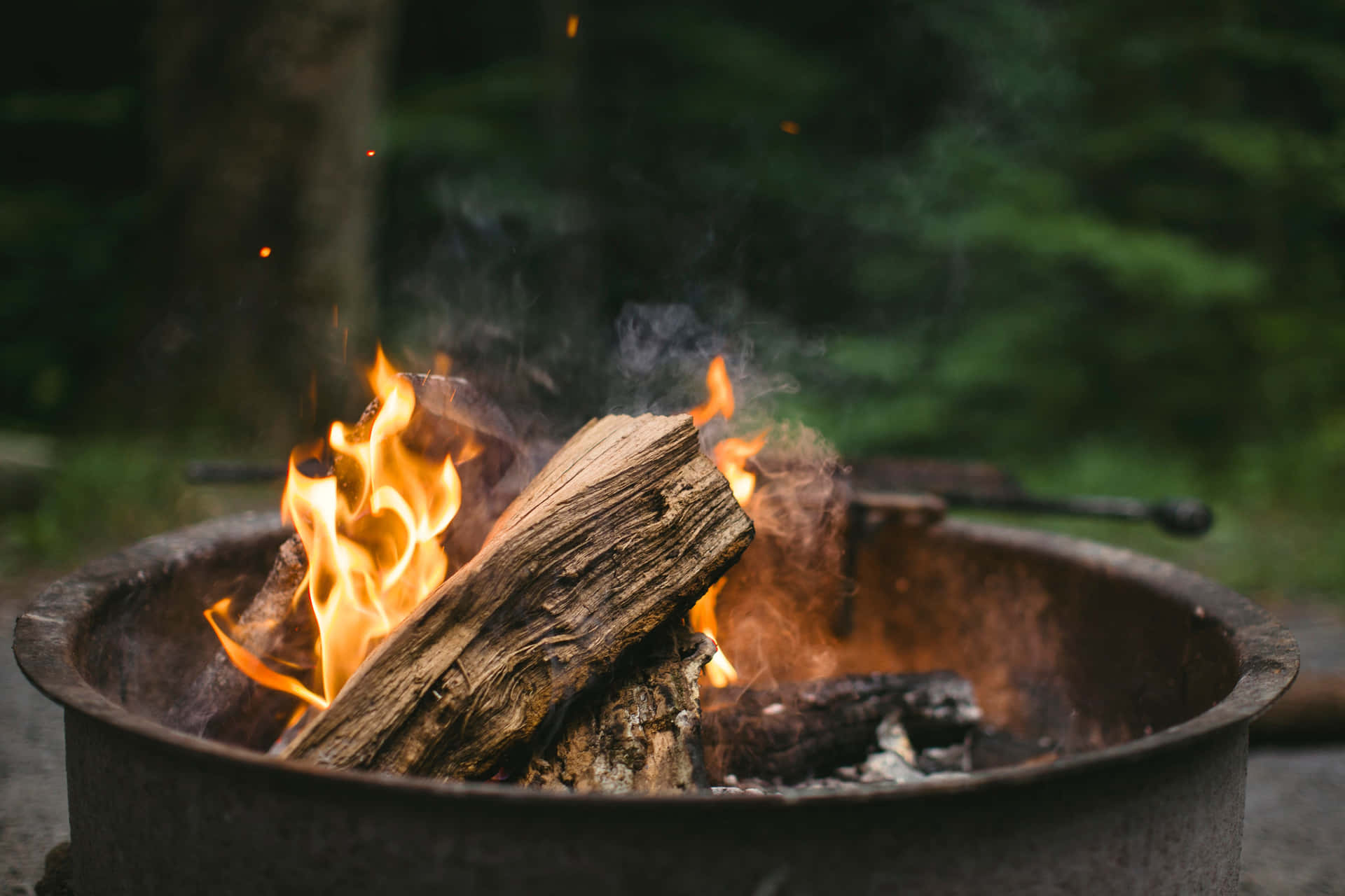 Fire Pit Ash Campfire Background