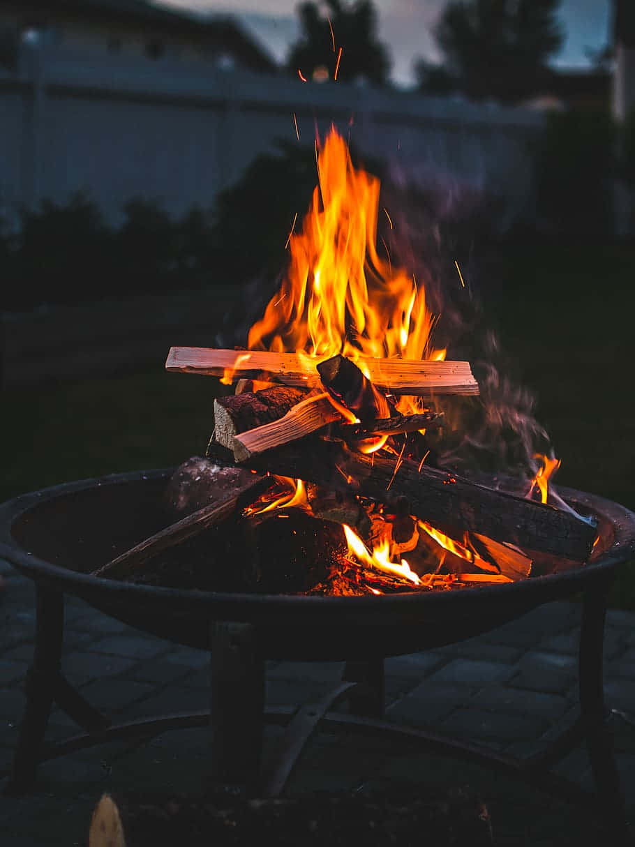 Fire Pits Burning Logs Campfire Background