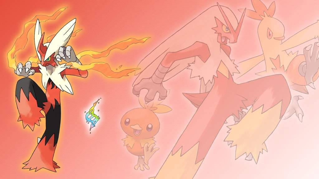 Fire Pokemon Blaziken Evolution Background