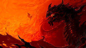 Fire Shadow Red Dragon Background