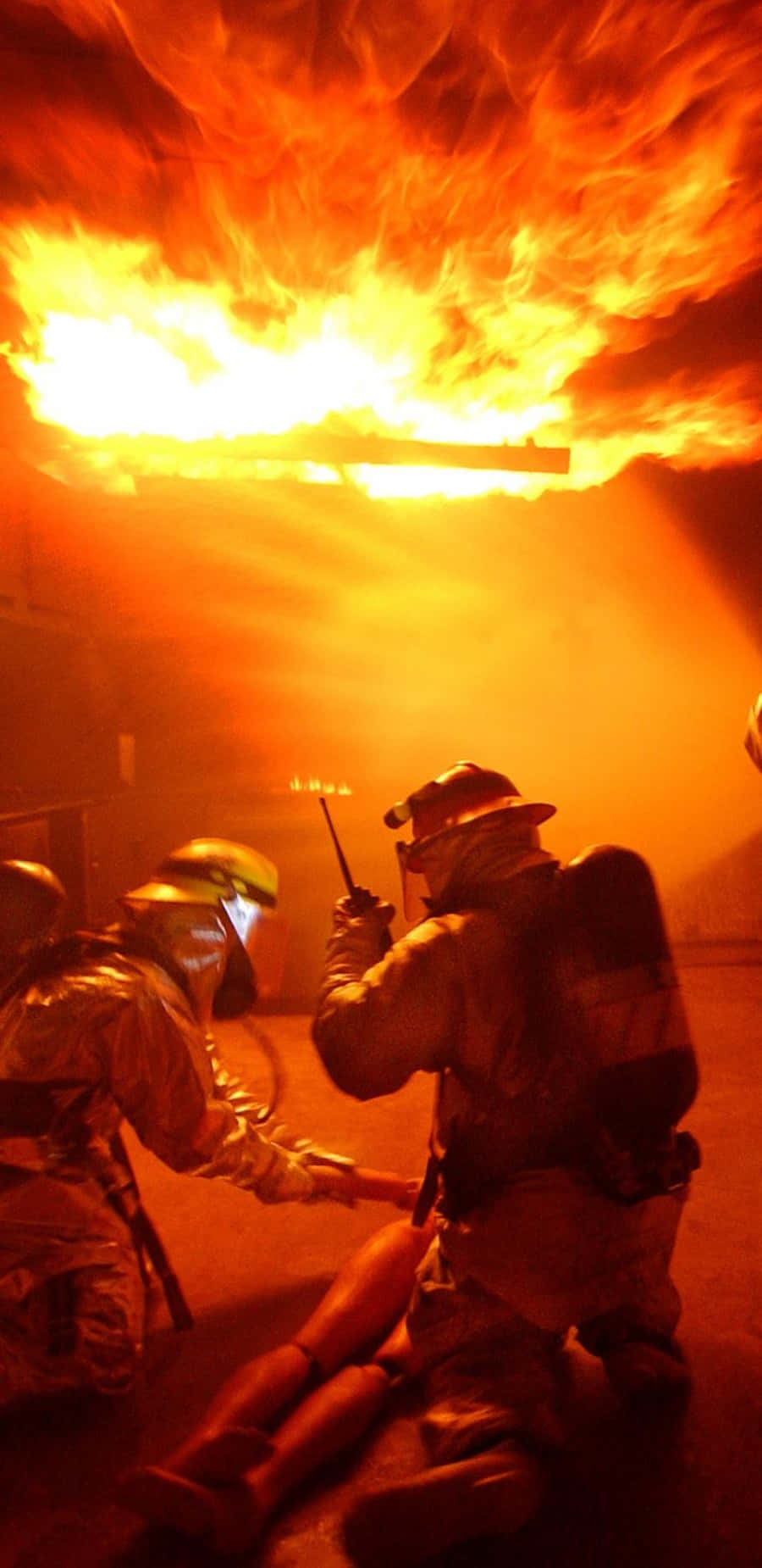 Firefighter Phone Hazmat Training Wallpaper Background