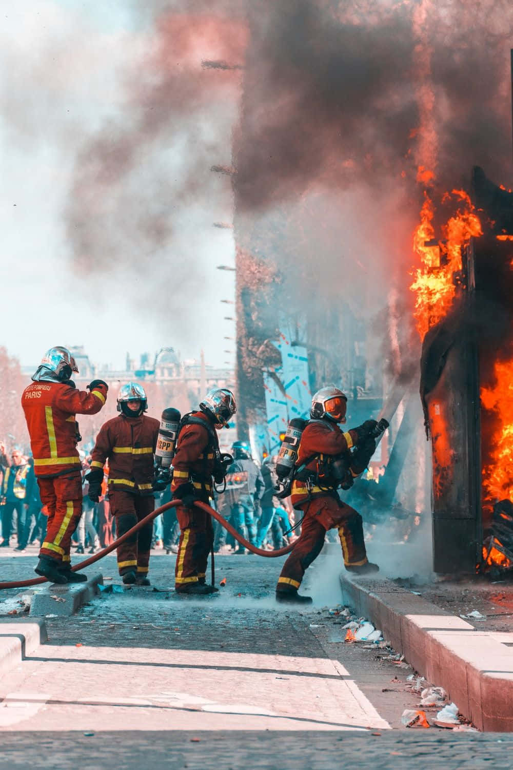 Firefighter Phone Industrial Fire Wallpaper Background