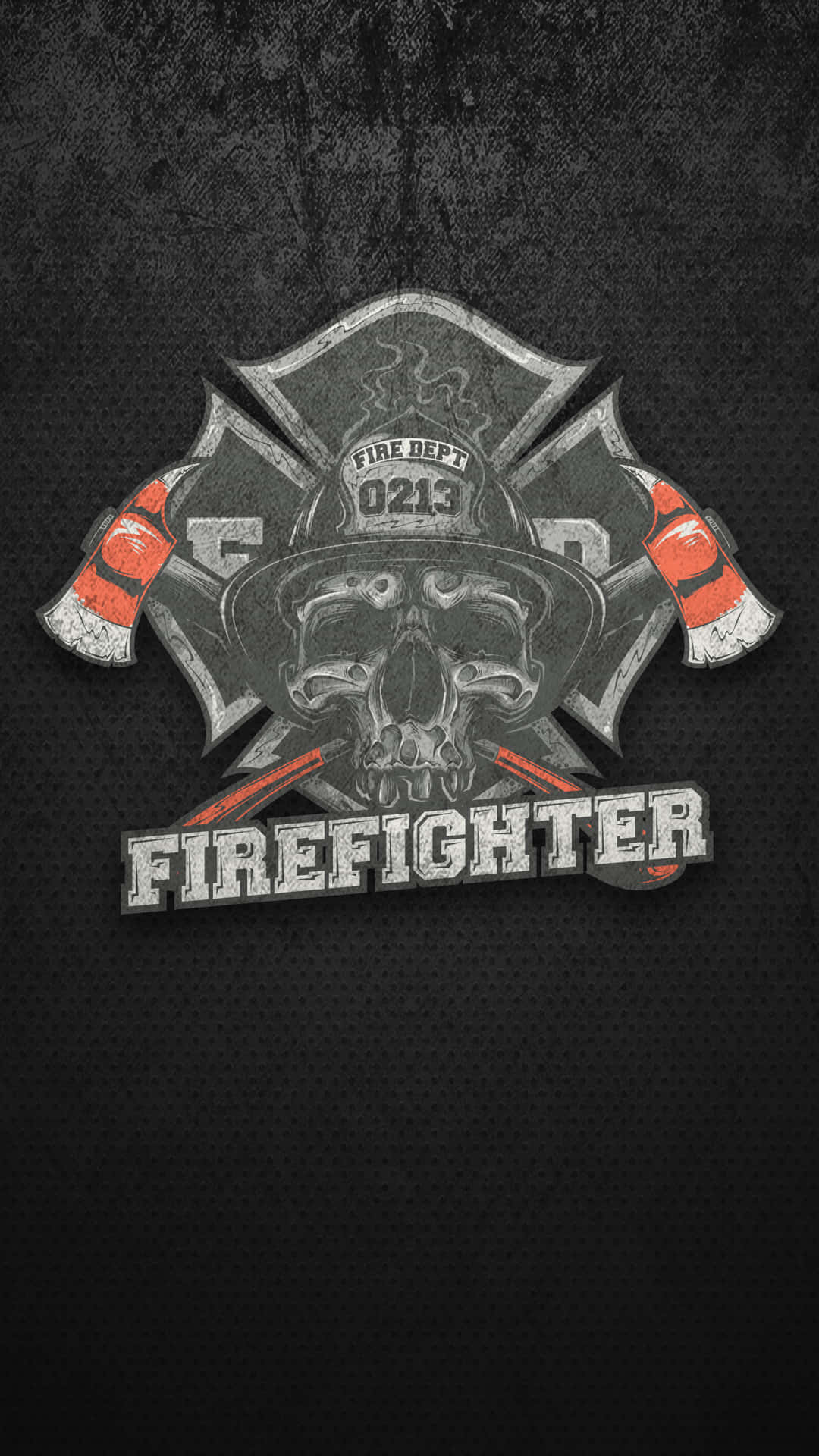 Firefighter Phone Skull Axe Logo Wallpaper Background
