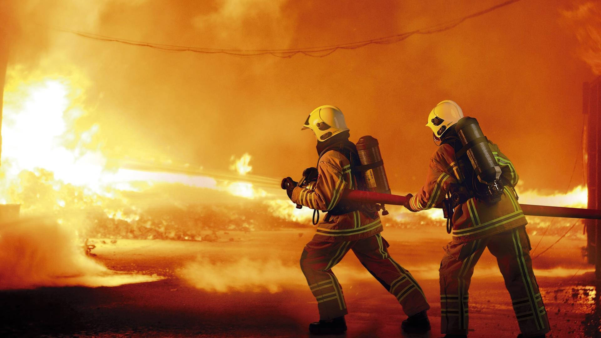 Firefighters With Brave Souls Background