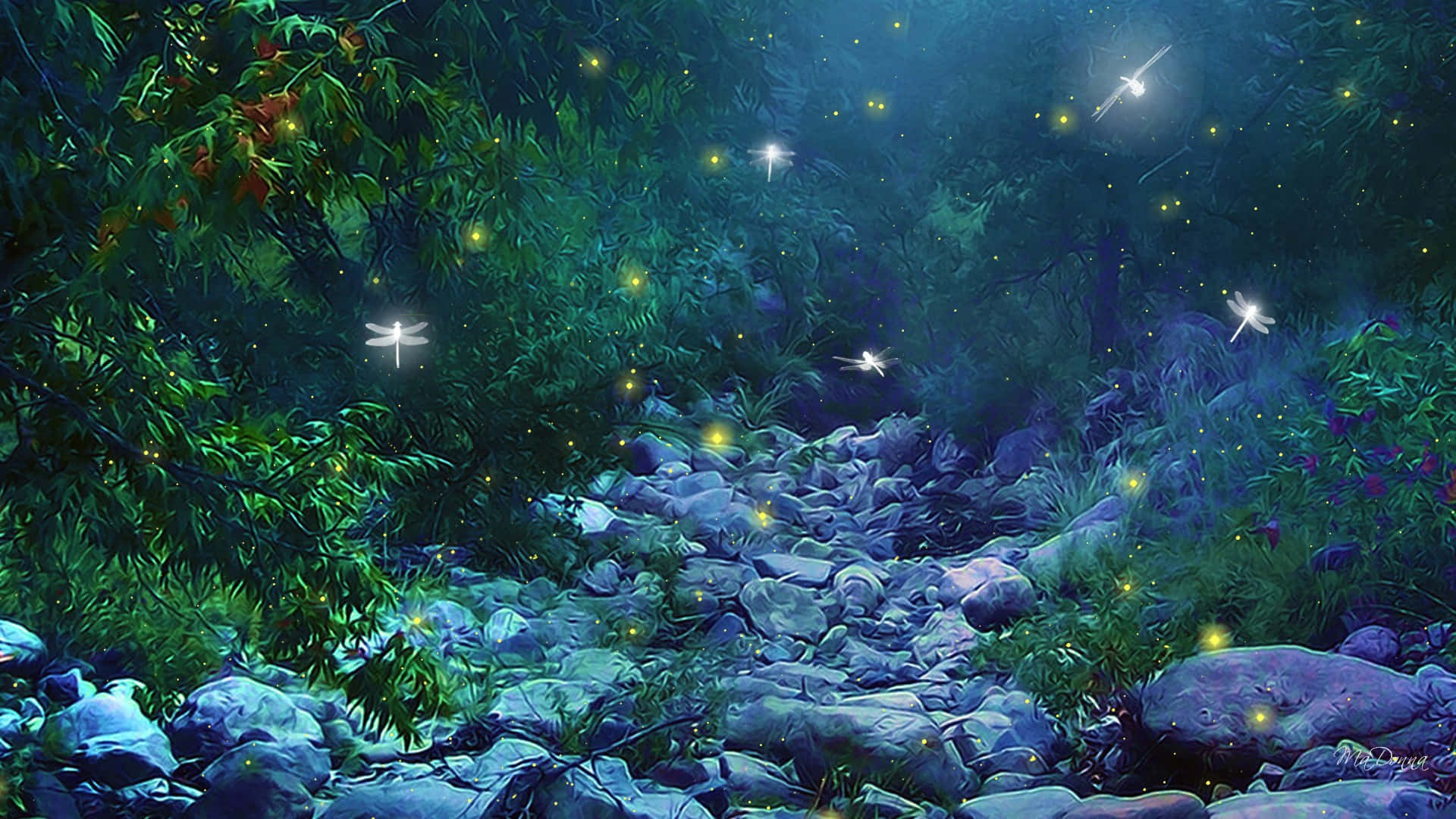 Firefly Hd With Rocks Background