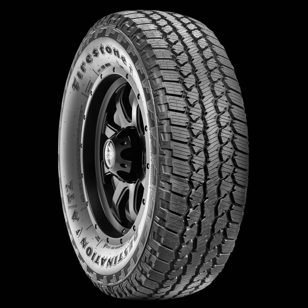 Firestone Black Aesthetic Tire On White Background