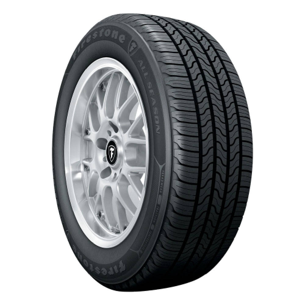 Firestone Black And White Tire On White Background