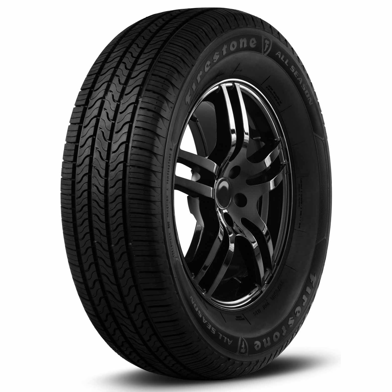 Firestone Black Tire On White Background