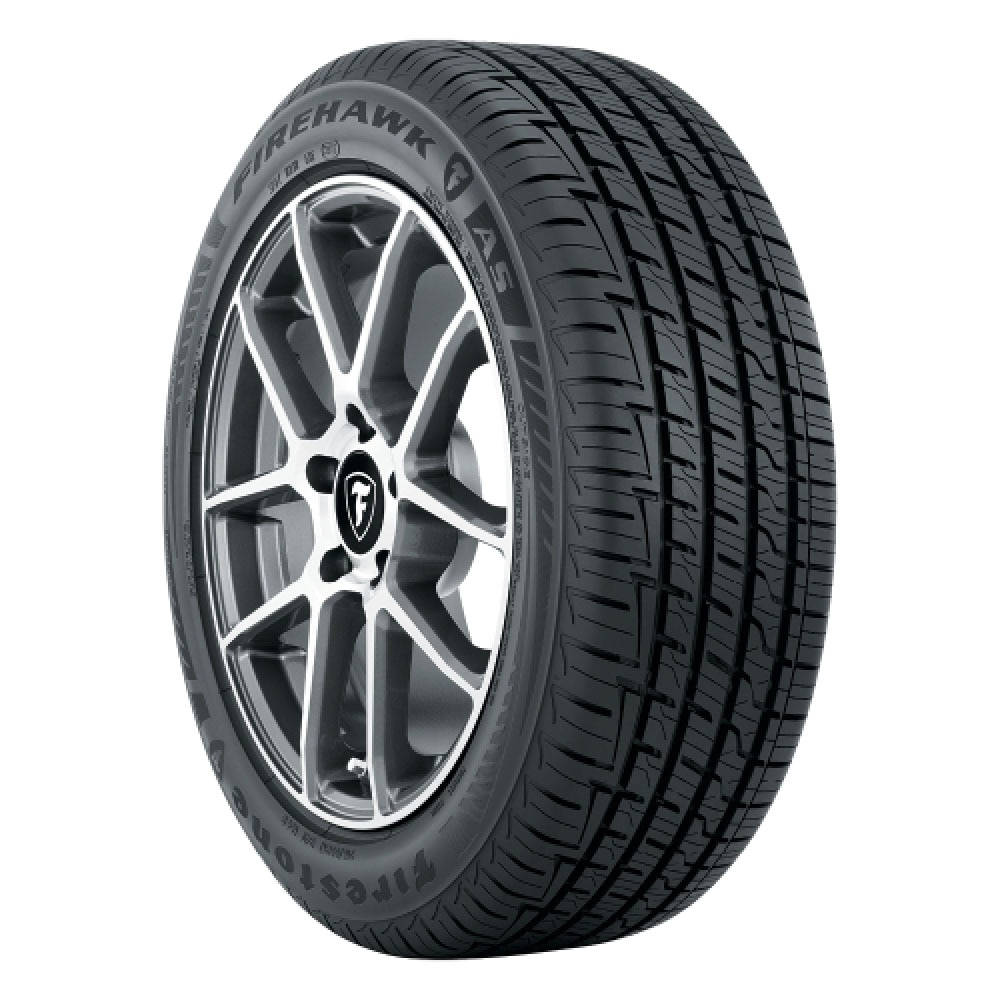 Firestone Tire With Silver Front Background