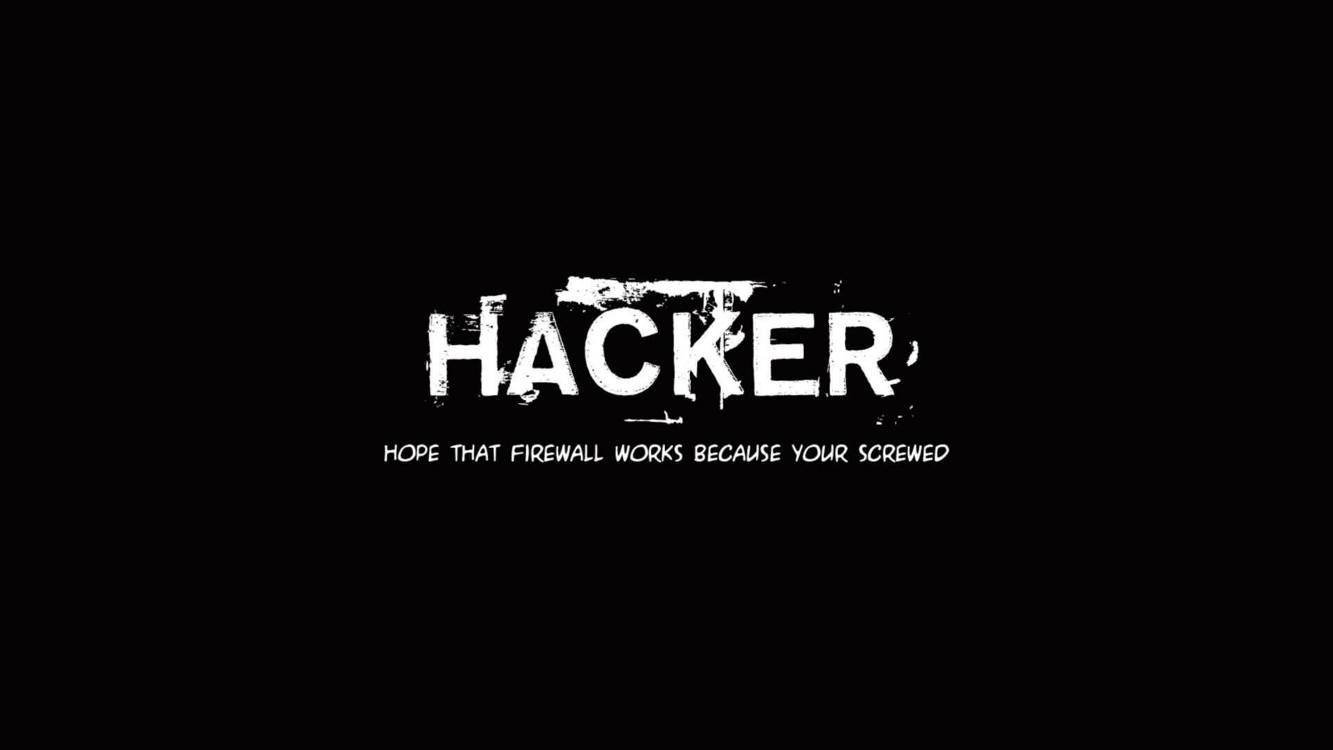Firewall Hacker 4k Typography