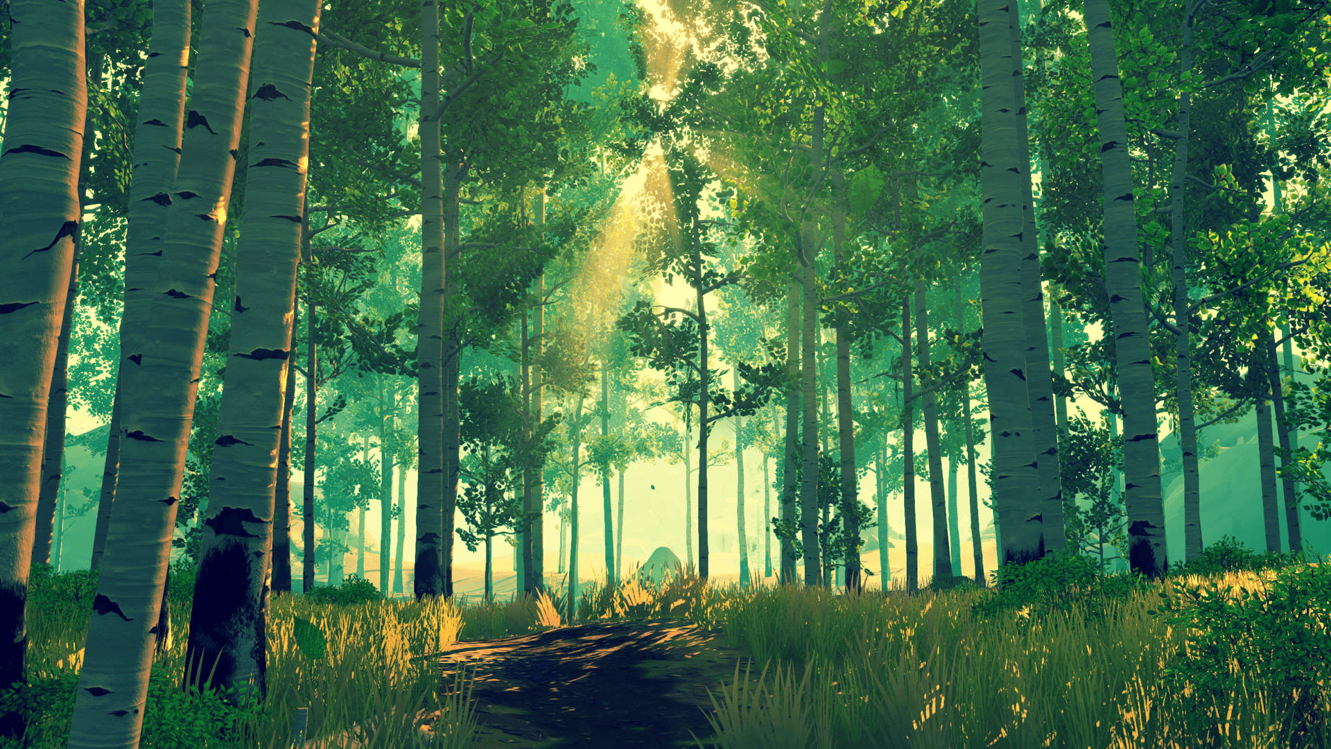 Firewatch Forest Scenery Background