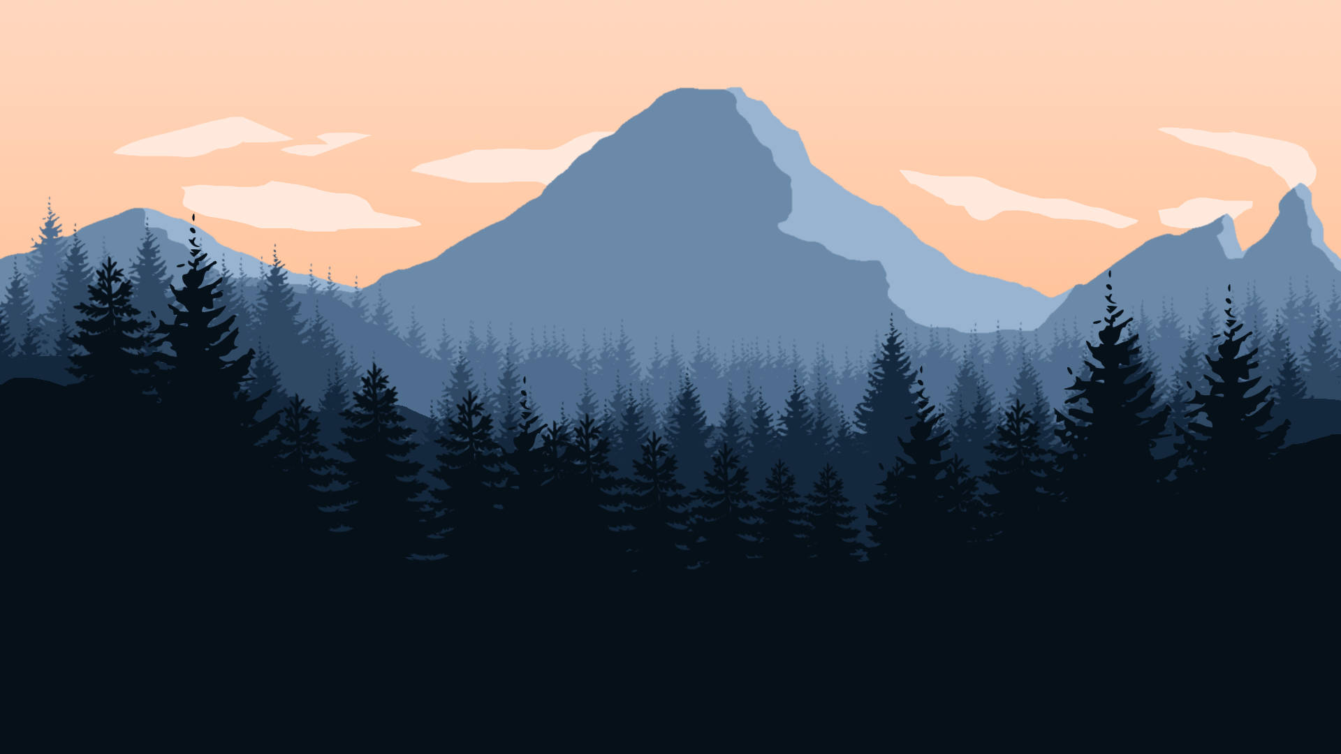 Firewatch Gray Mountain Landscape Background