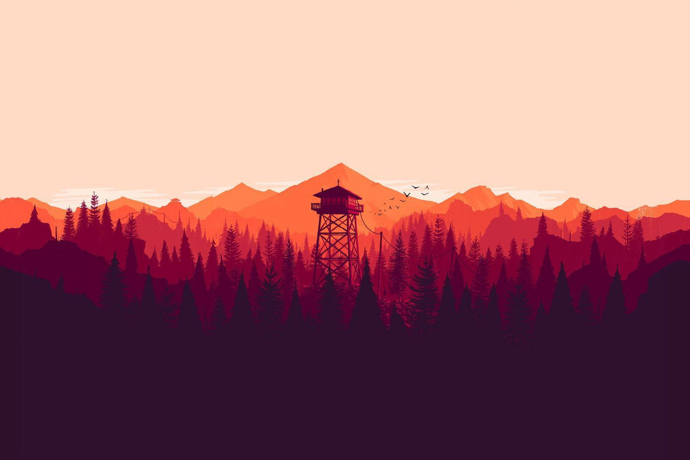 Firewatch Red Tonal Gradation Background