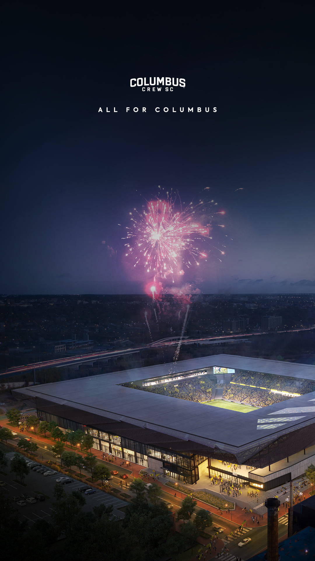 Fireworks Above The Columbus Crew Background