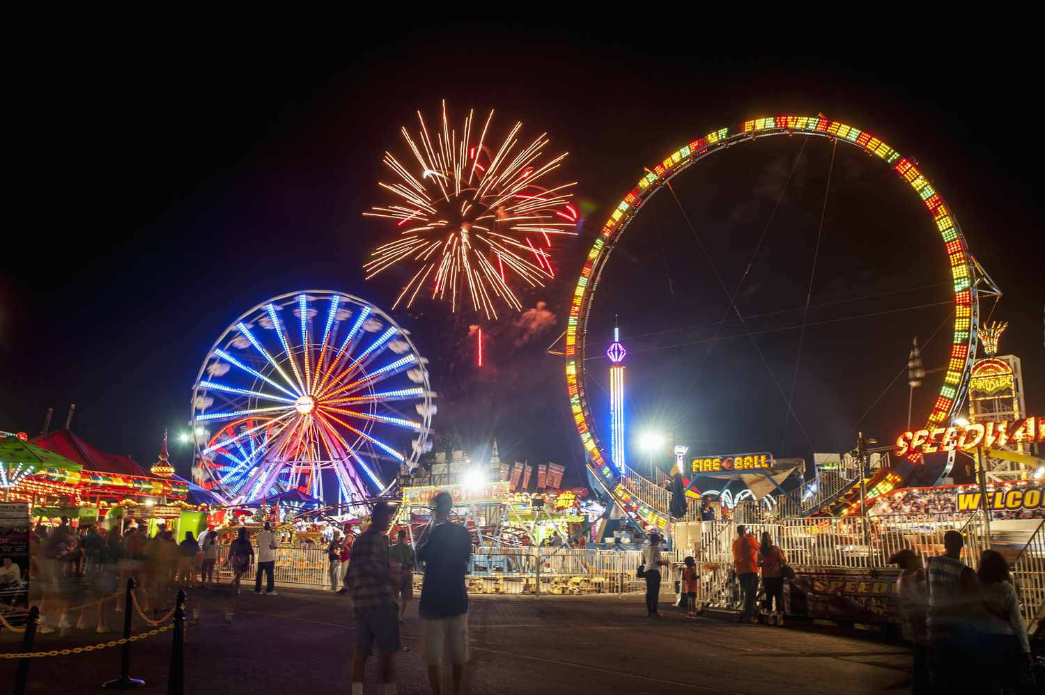 Fireworks At The Fair Background