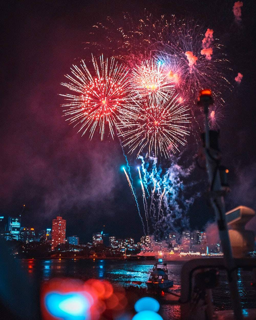 Fireworks Display For New Year Background