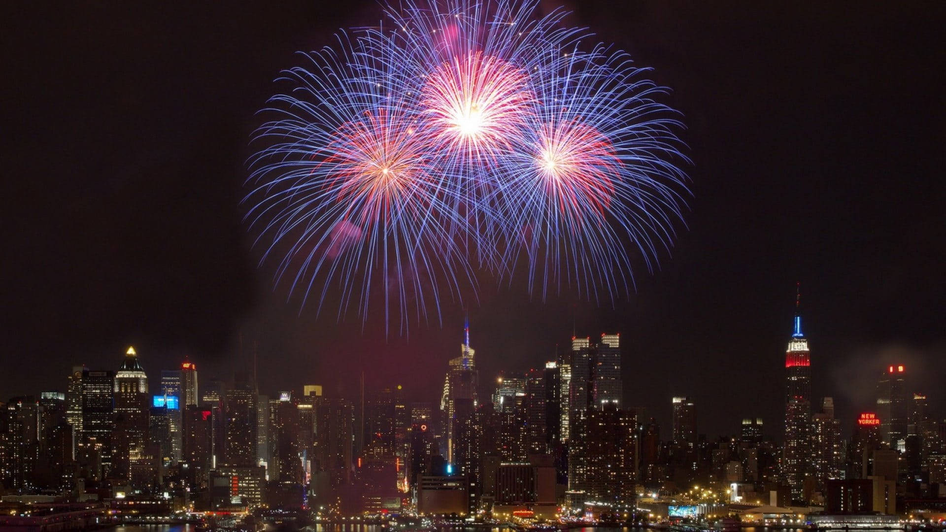 Fireworks New York Night Iphone Background