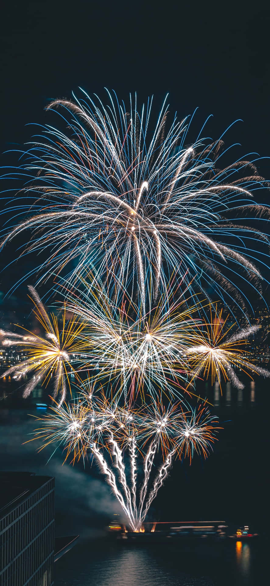 Fireworks Show In Miami Lakes Background