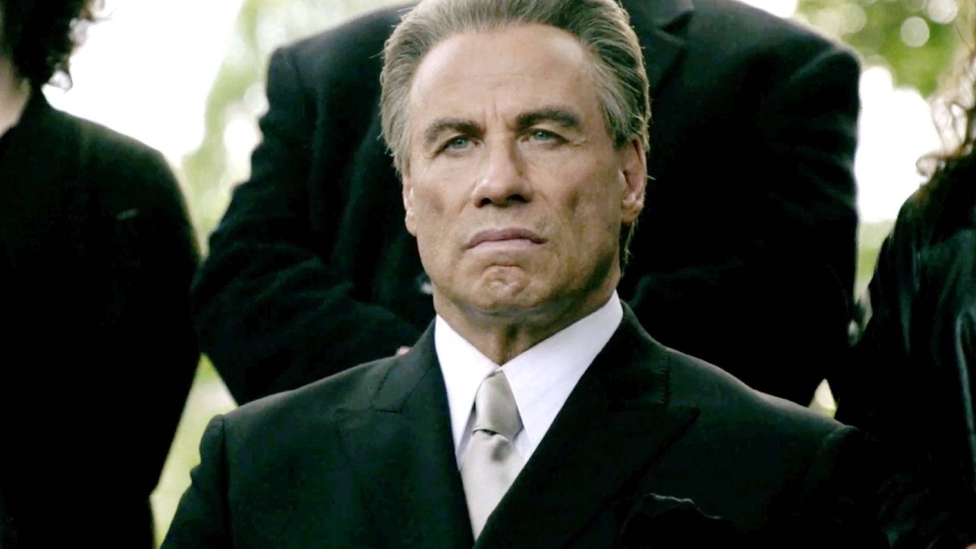 Firm Look John Travolta American Actor Background