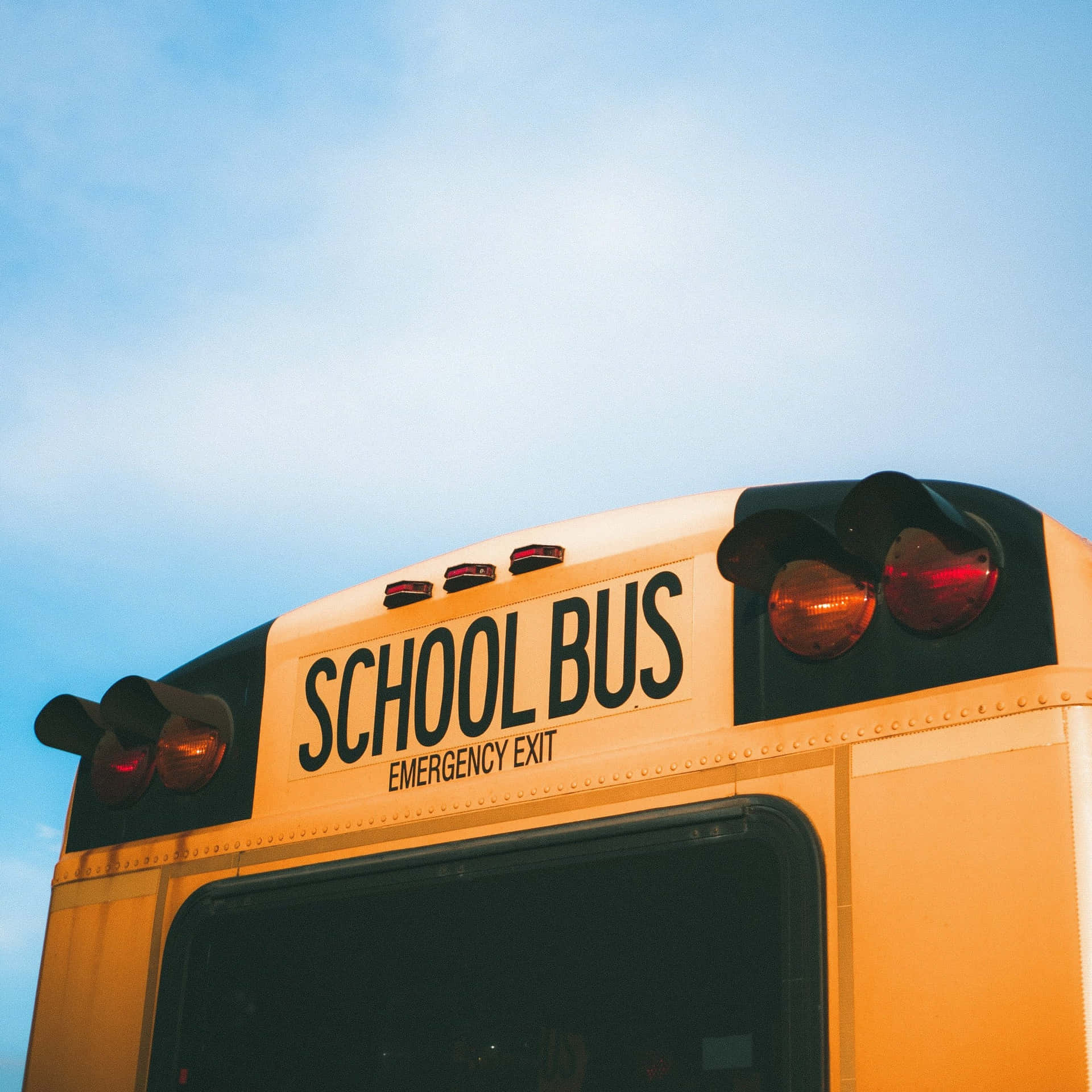 First Day School Bus Dawn Background