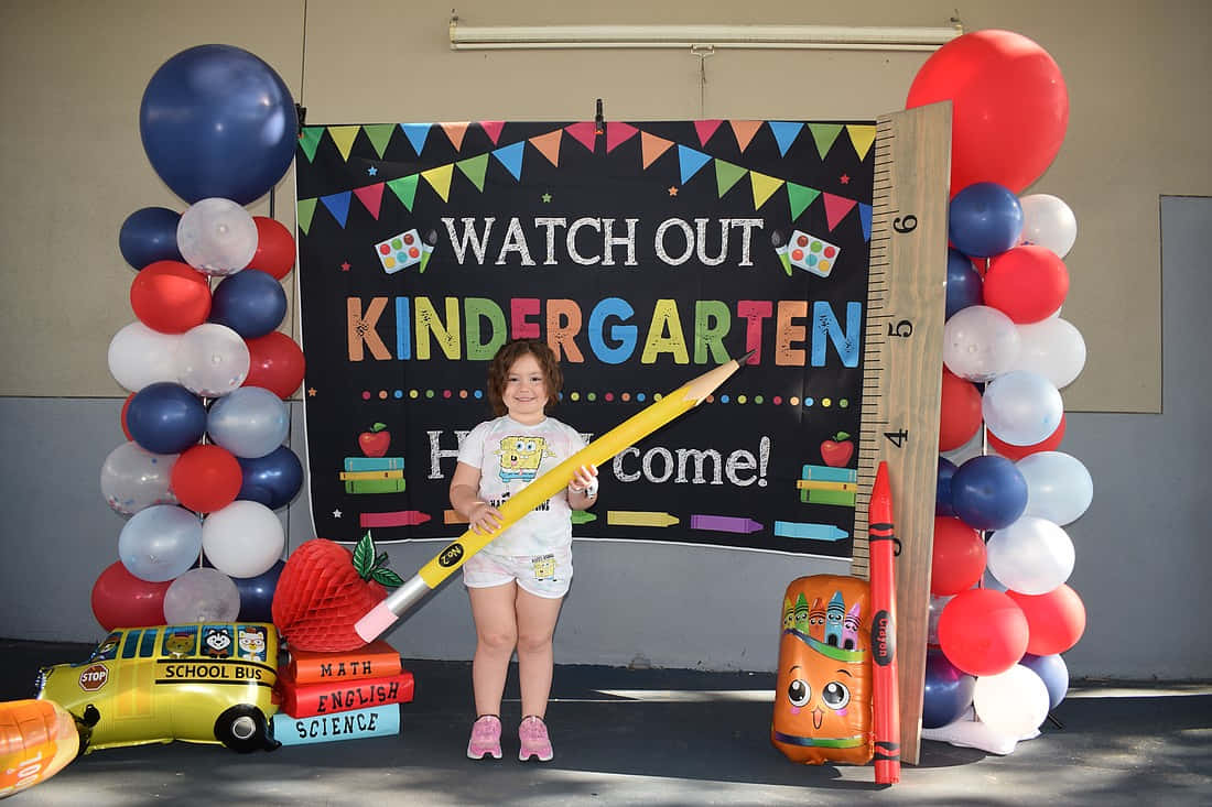 First Dayof Kindergarten Celebration Background