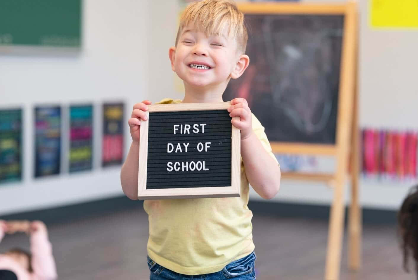 First Dayof School Smile Background