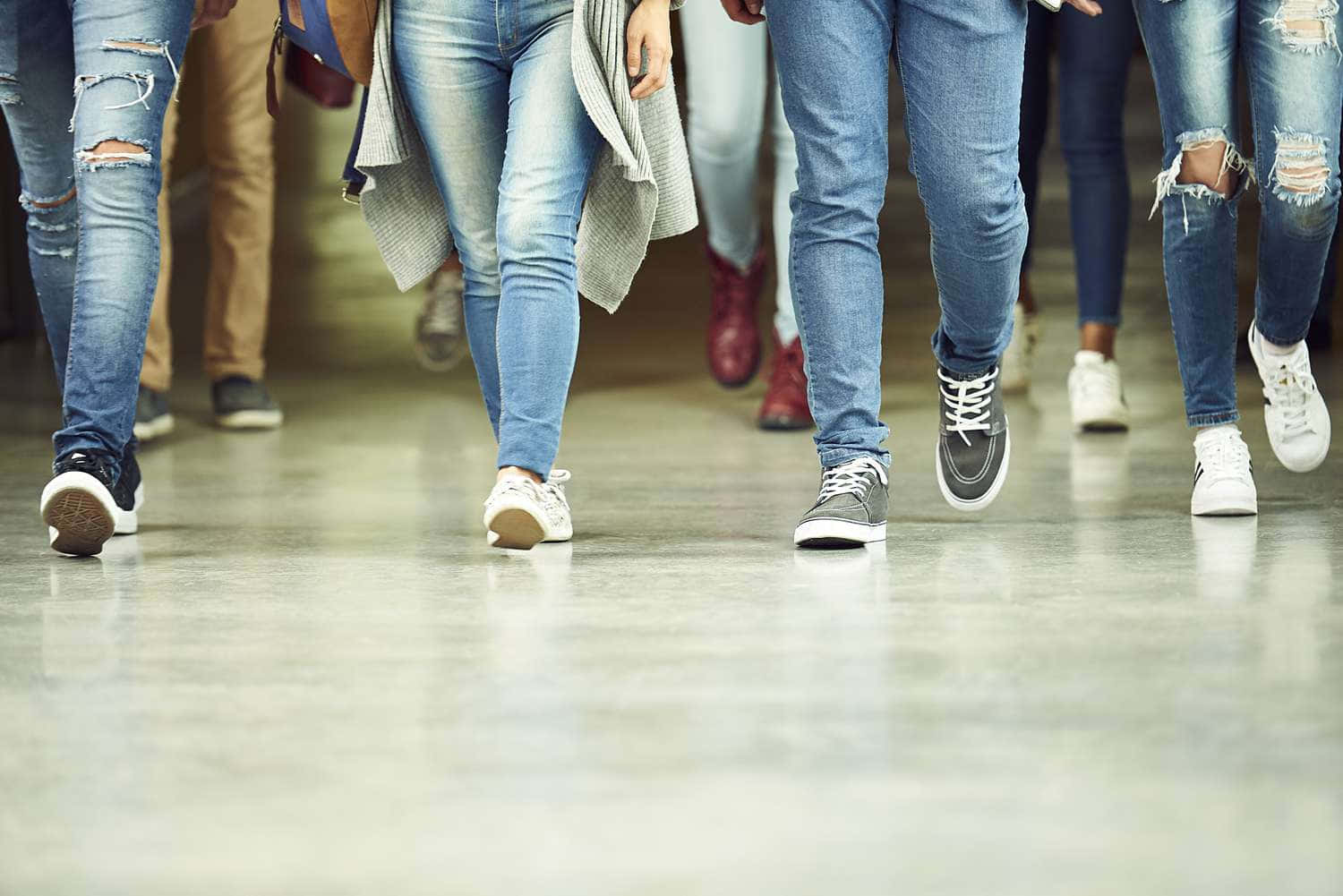 First Dayof School Students Walking Background