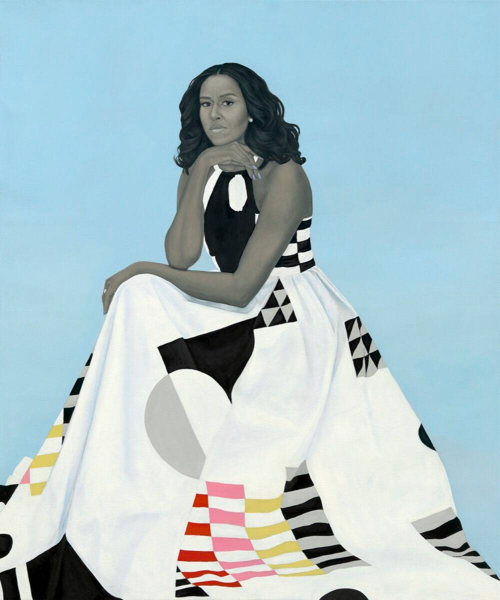 First Lady Michelle Obama Painting Background