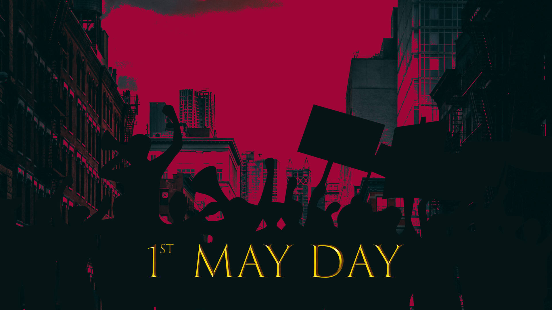 First May Day Art Background