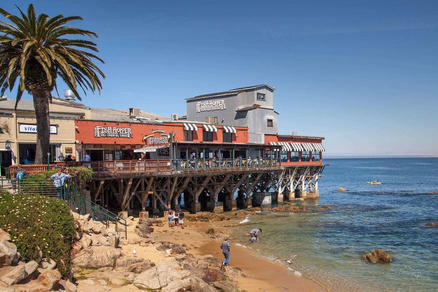 Fish Hopper Restaurant In Cannery Row Background