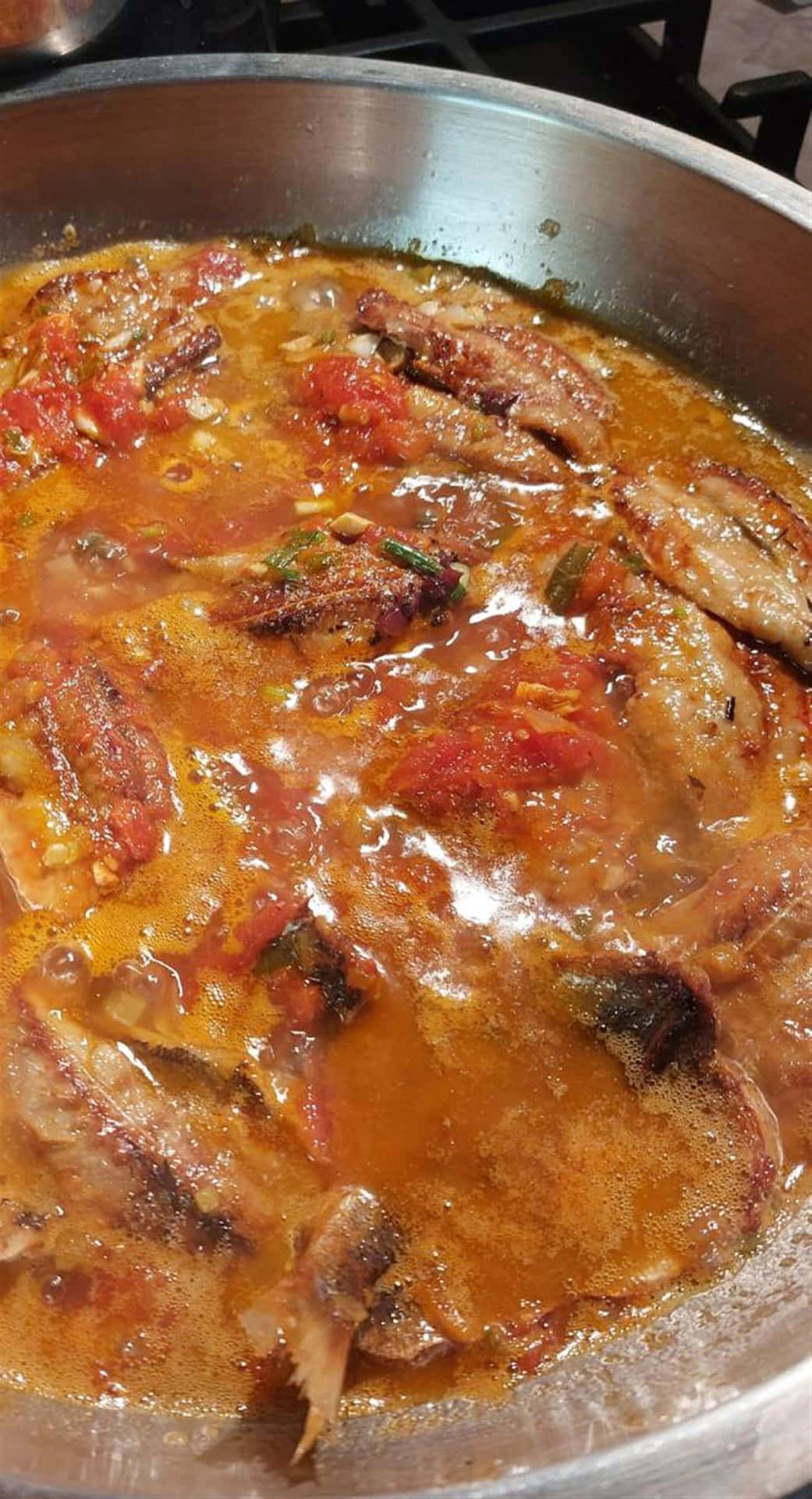 Fish Stew Budet Close Up Shot Background