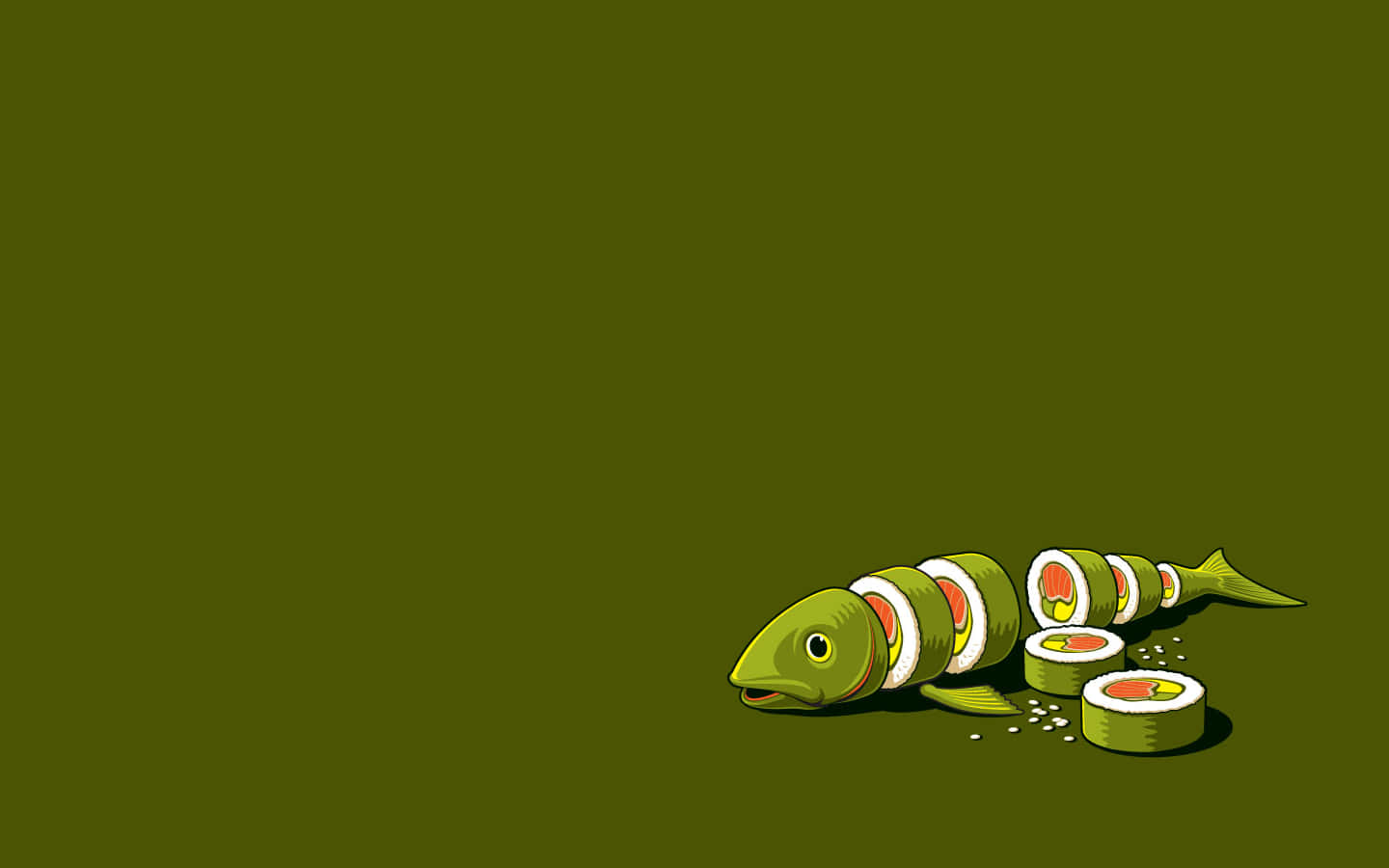 Fish Sushi Japanese Minimalist Art