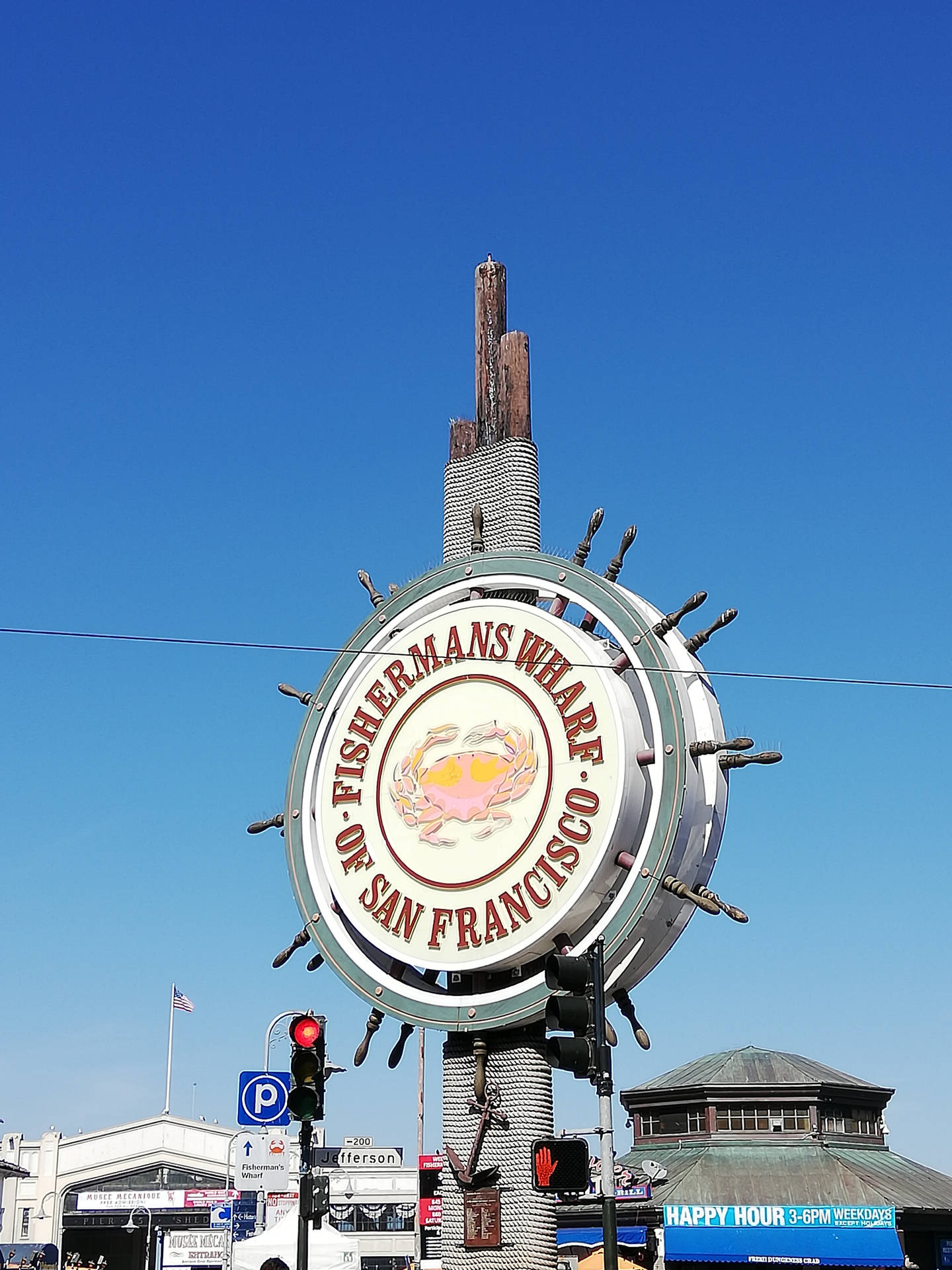 Fishermans Wharf Blue Gradient Sky