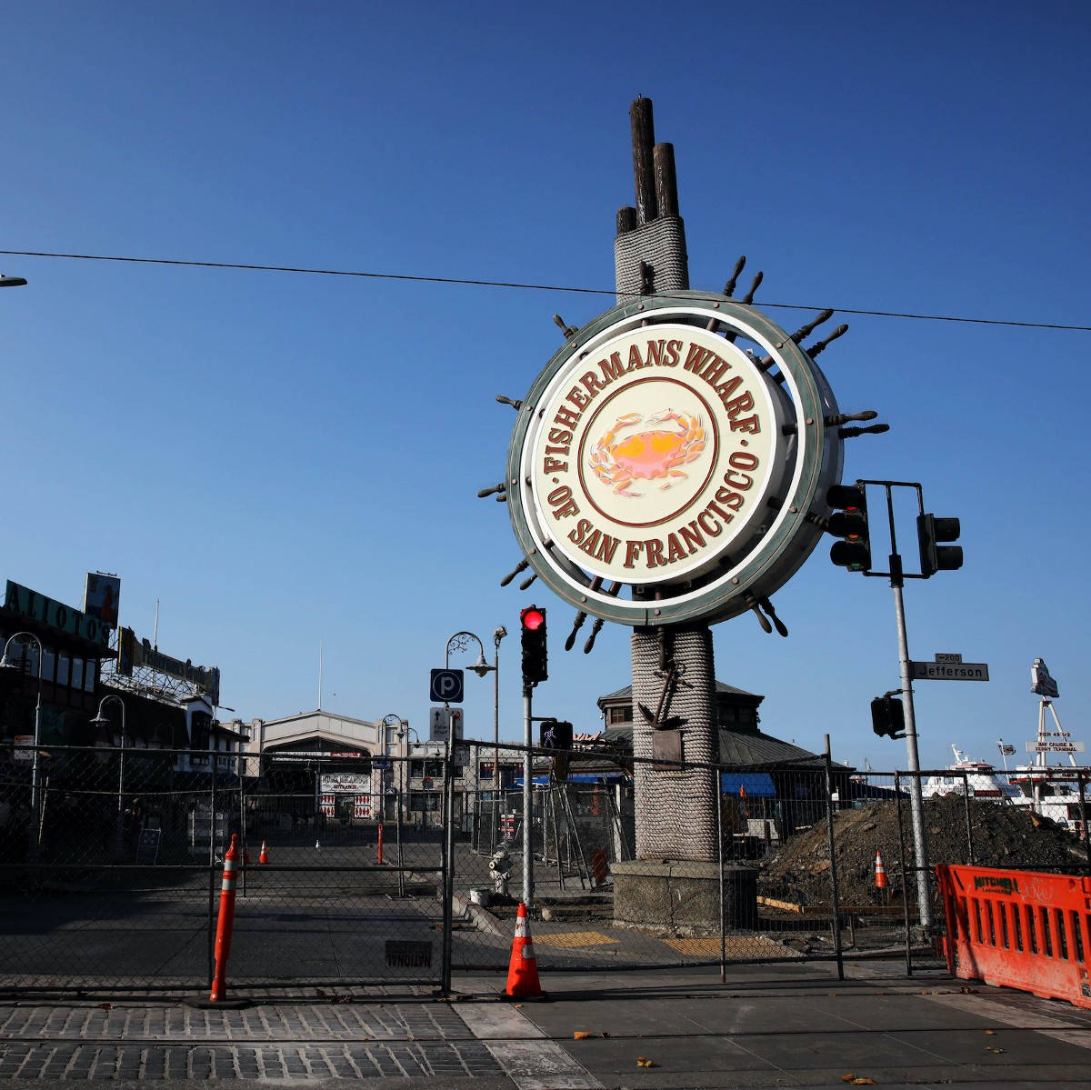 Fishermans Wharf Closed Gates Background