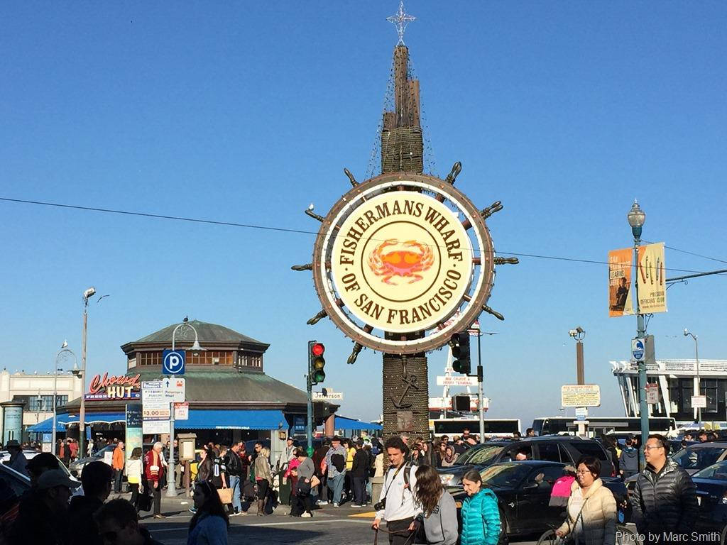 Fishermans Wharf Huge Entrance Sign Background