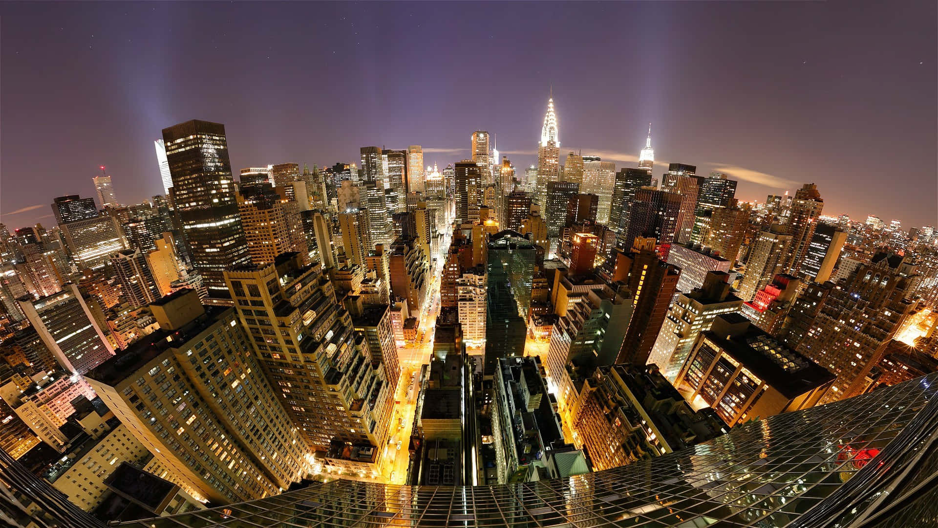 Fisheye New York City Landscape Background