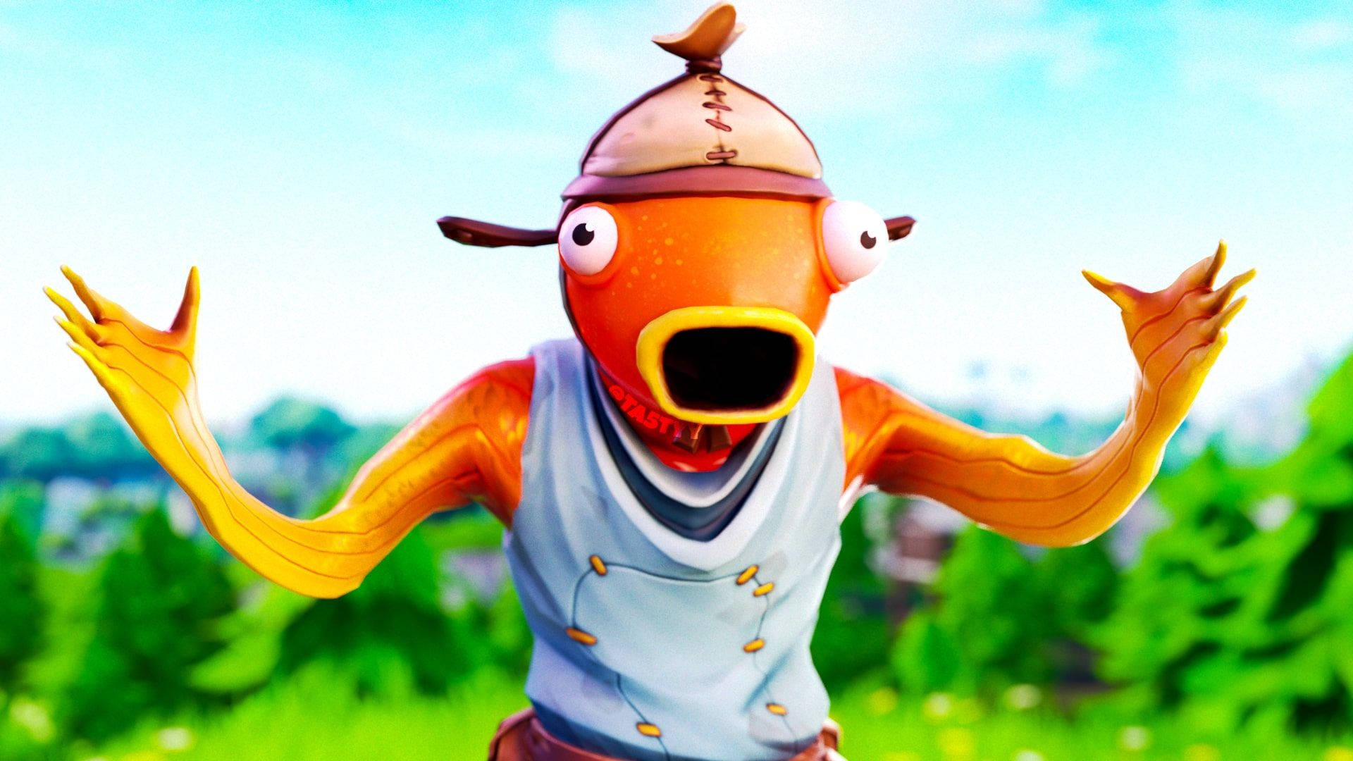 Fishstick Fornite Shocked Face Background