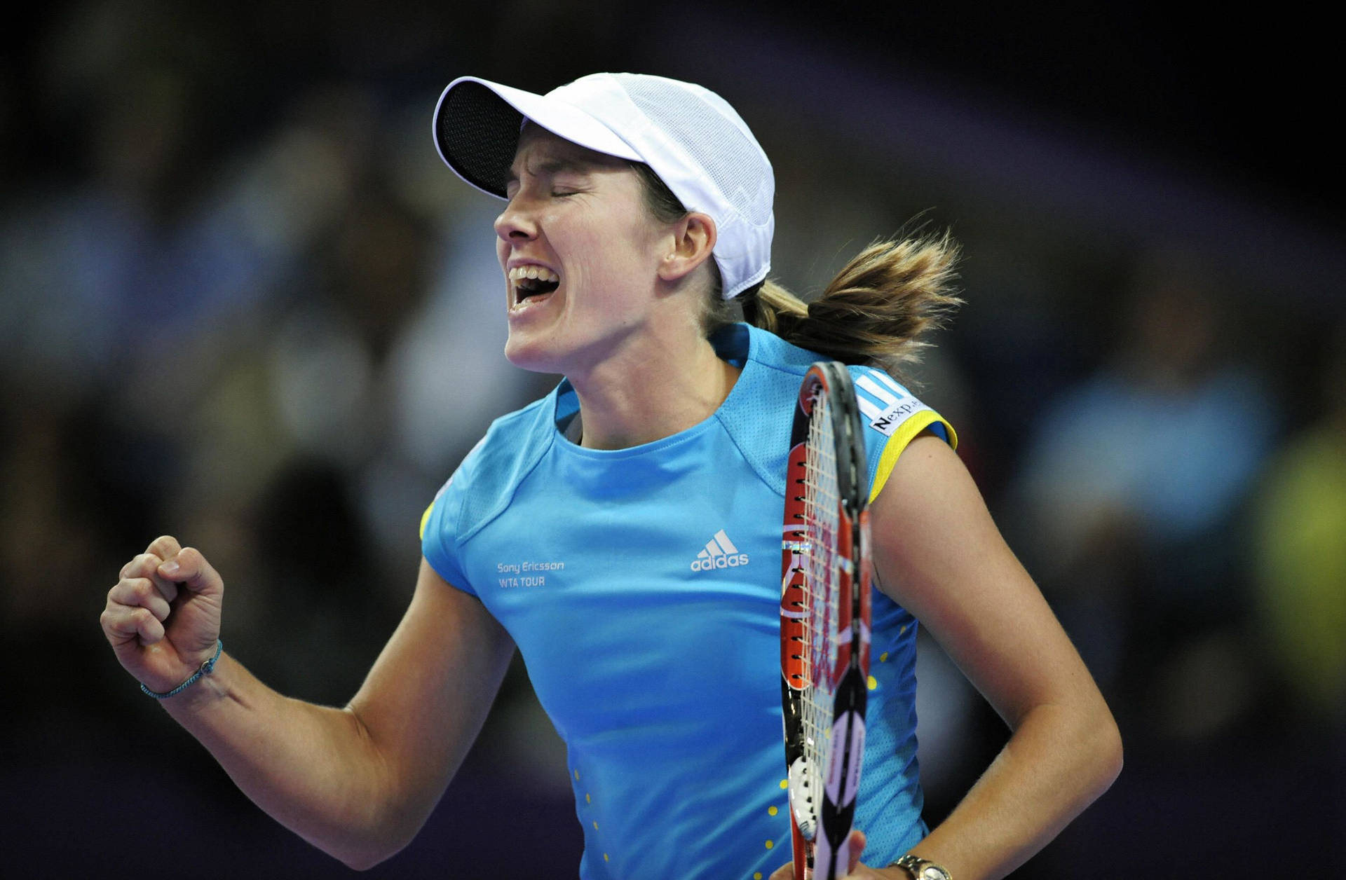 Fist Pump Justine Henin Background