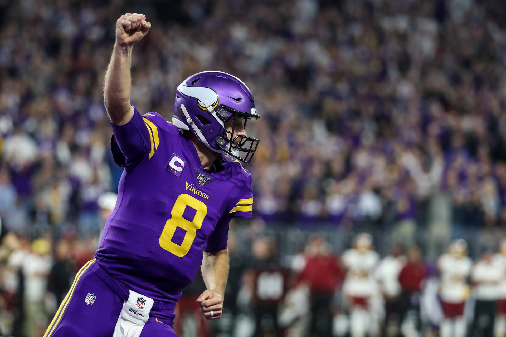 Fist Pump Kirk Cousins Vikings Background