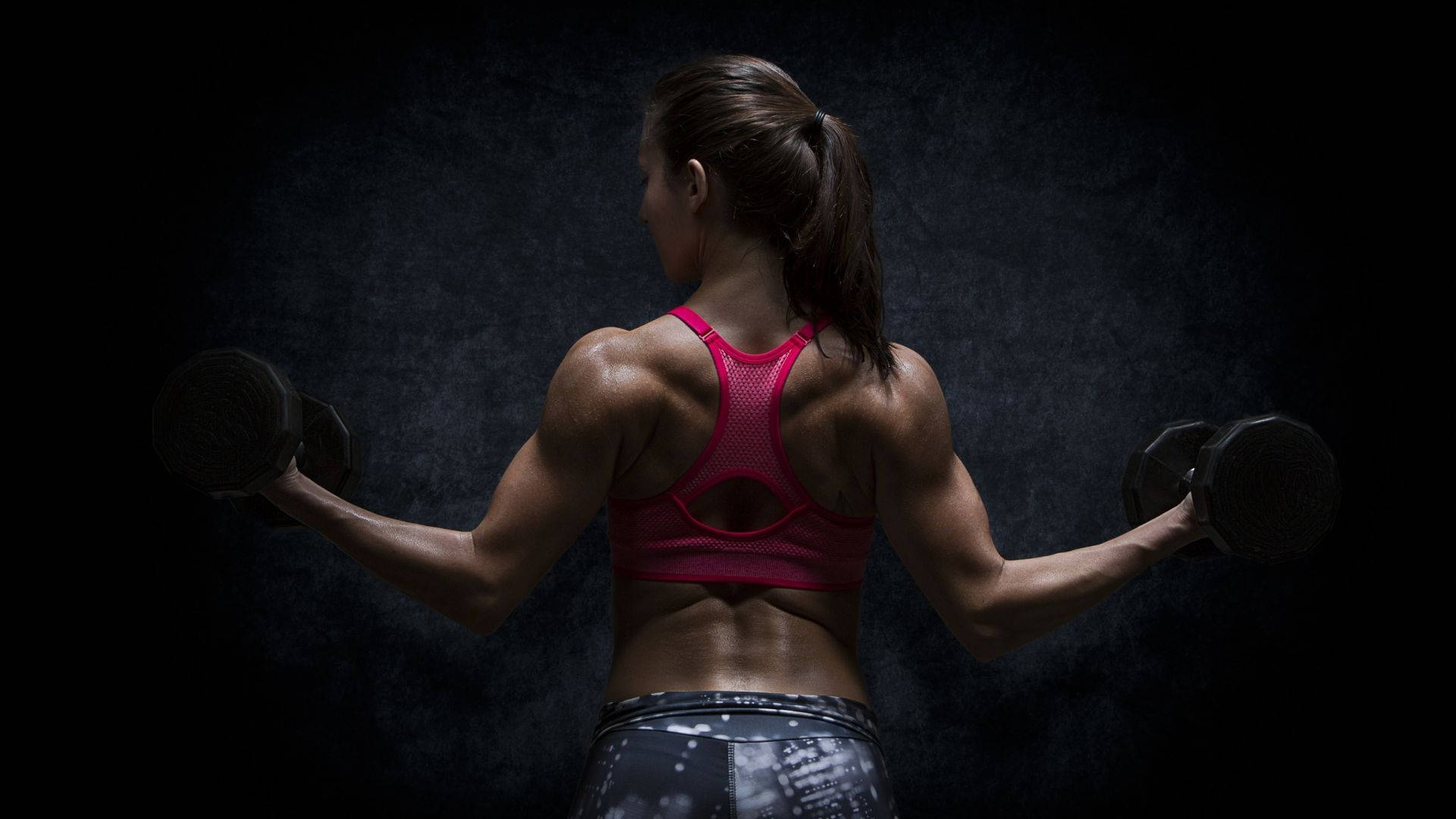 Fit Woman Back Muscles